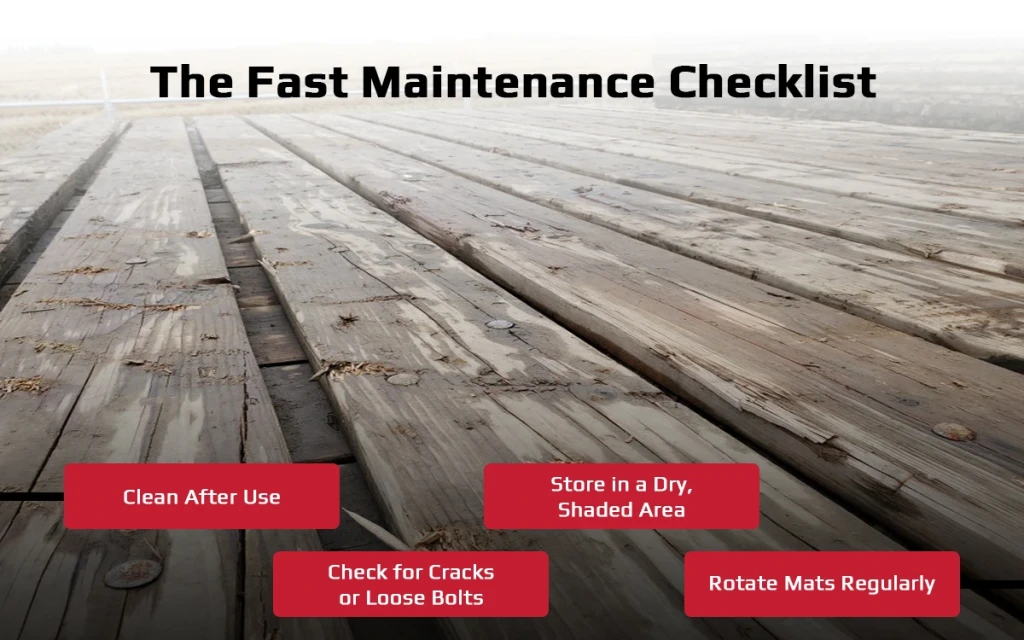 Wooden Access Mats for Long term Use